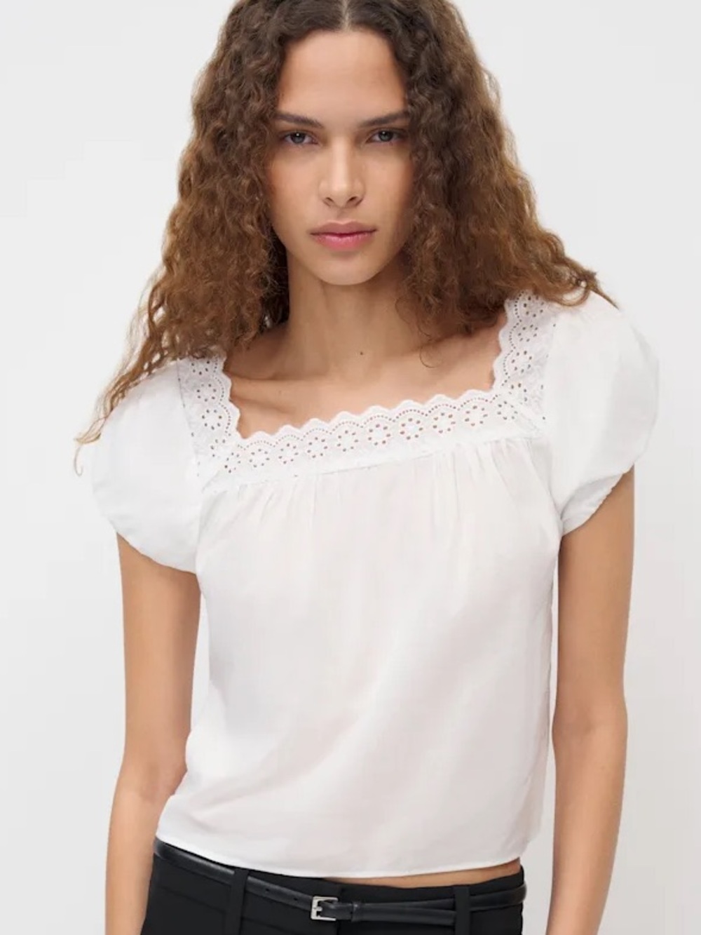 Reformation White Zita Top NWT Size Large